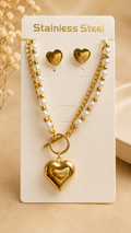 Set de Corazón Perlado